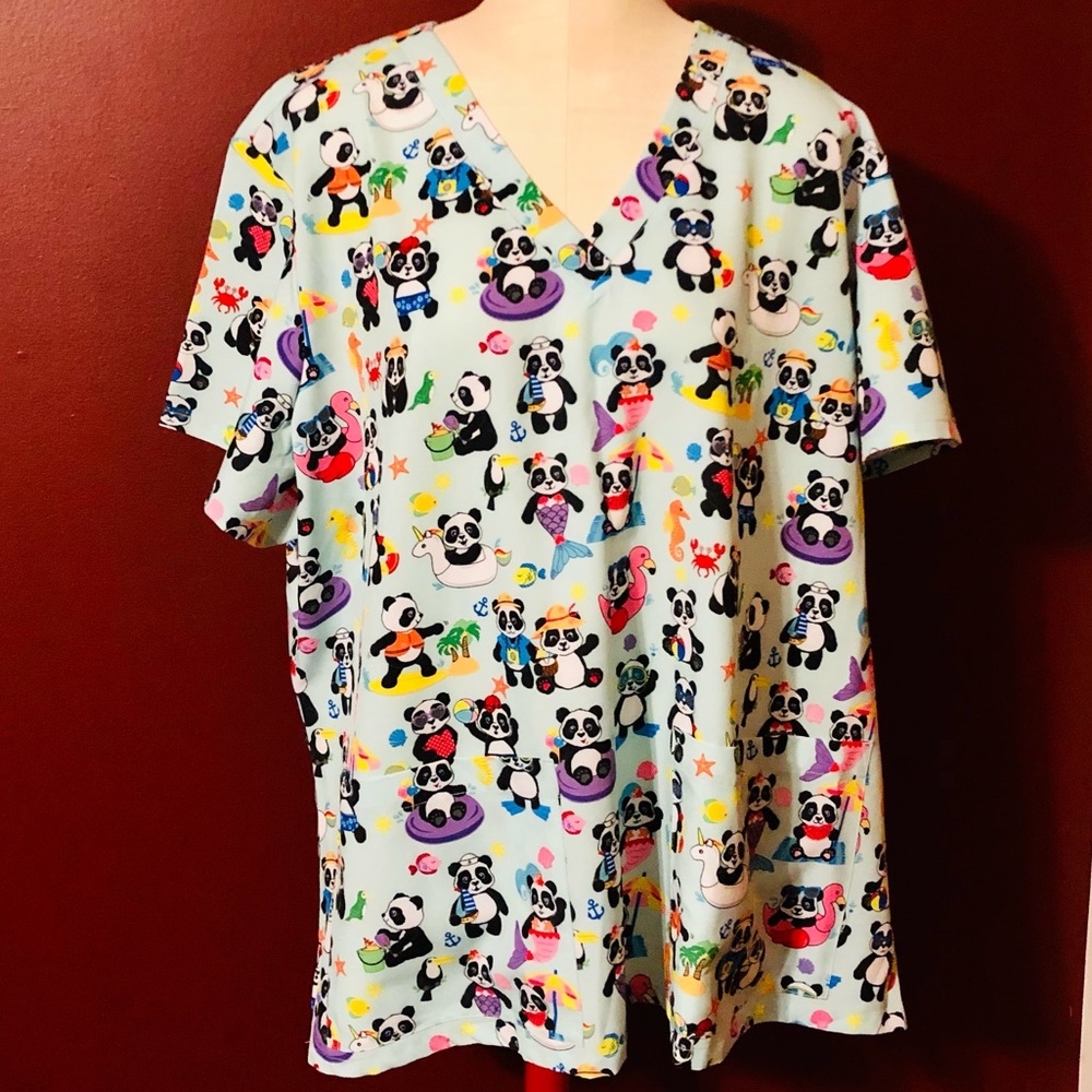Panda scrub top